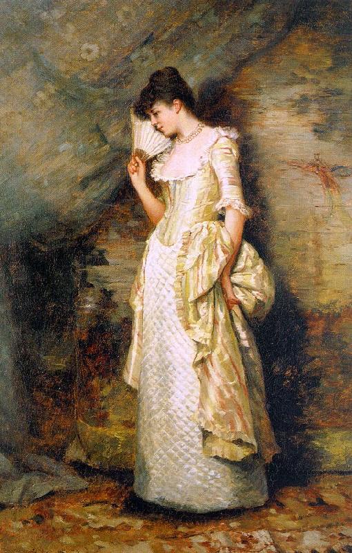 Hamilton Hamiltyon Woman with a Fan oil painting picture